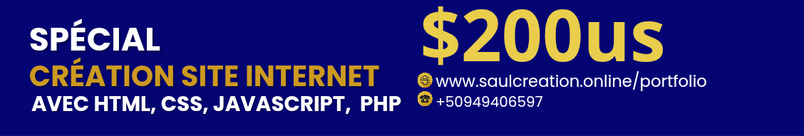 Spécial création Site internet